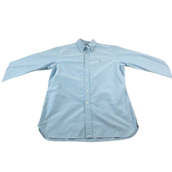 Ralph Lauren Shirt Mens Large Blue Classic Fit Long Sleeve Collared Button Down - Picture 1 of 10